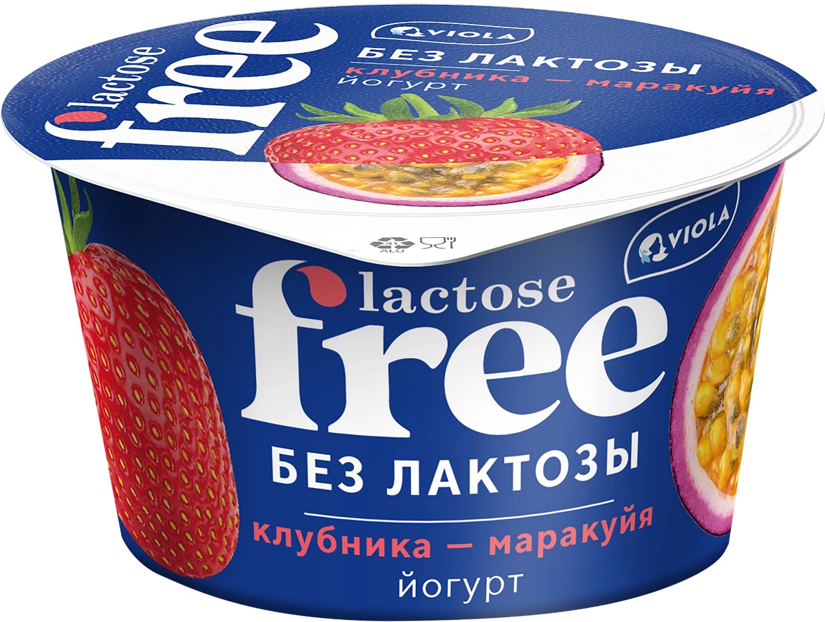 VIOLA йогурт безлактозный с наполнителем Клубника-маракуйя 2,7% 180г VIOLA йогурт безлактозный с наполнителем Клубника-маракуйя 2,7% 180г
