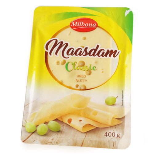 Milbona сыр Маасдам Maasdam нарезка 400г
