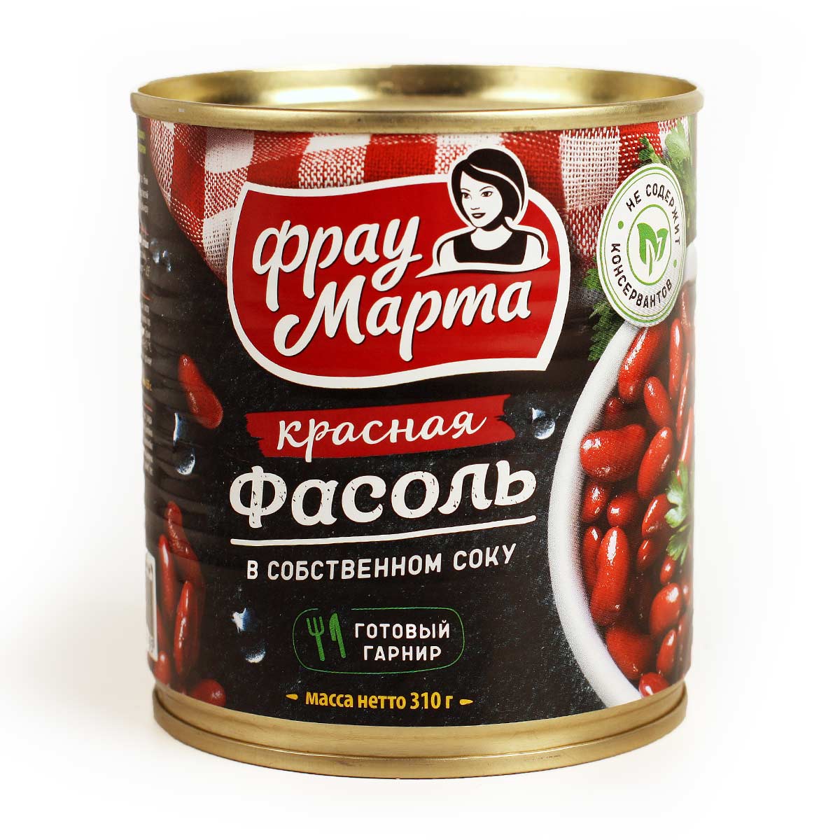 Фрау Марта Фасоль красная в собственном соку 310г Фрау Марта Фасоль красная в собственном соку 310г