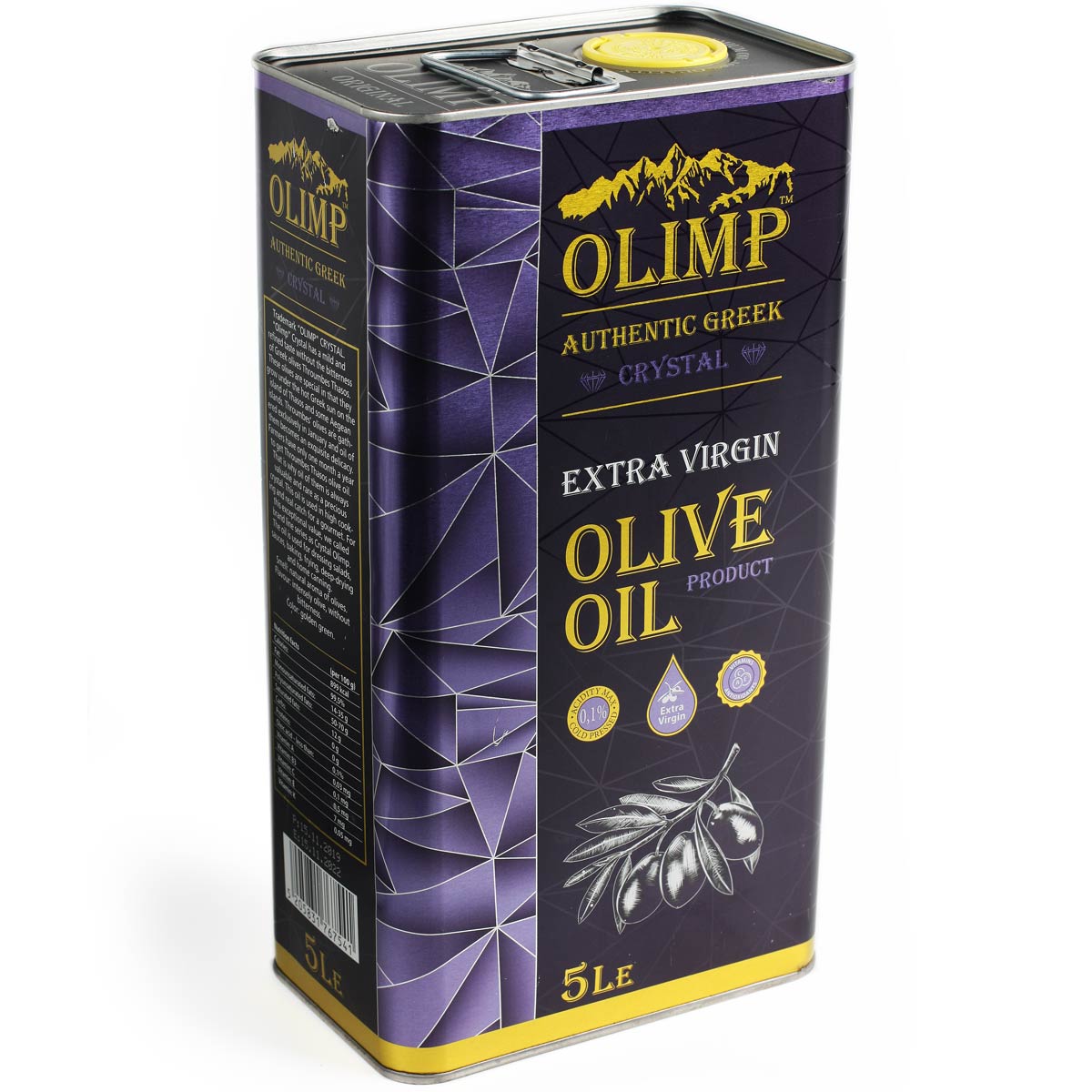 Оливковое масло Олимп Olimp Extra Virgin Cristall 5л 
