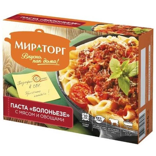 МИРАТОРГ паста Болоньезе с мясом и овощами, 330 гр. МИРАТОРГ паста Болоньезе с мясом и овощами, 330 гр.