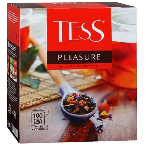 Tess чай черный шиповник с яблоком 100пак X 1.5г 150г Tess чай черный шиповник с яблоком 100пак X 1.5г 150г