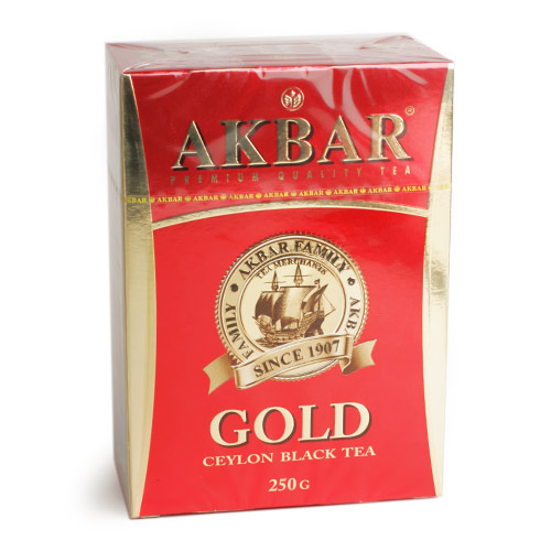AKBAR GOLD чай АКБАР цейлонский черный байховый среднелистовой 250г AKBAR GOLD чай АКБАР цейлонский черный байховый среднелистовой 250г