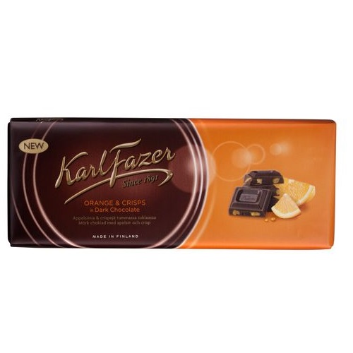 KARL FAZER Шоколад темный Апельсин 190г