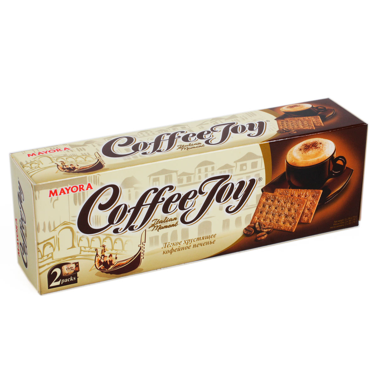 Легкое хрустящее кофейное печенье Coffee Joy Mayora 78г