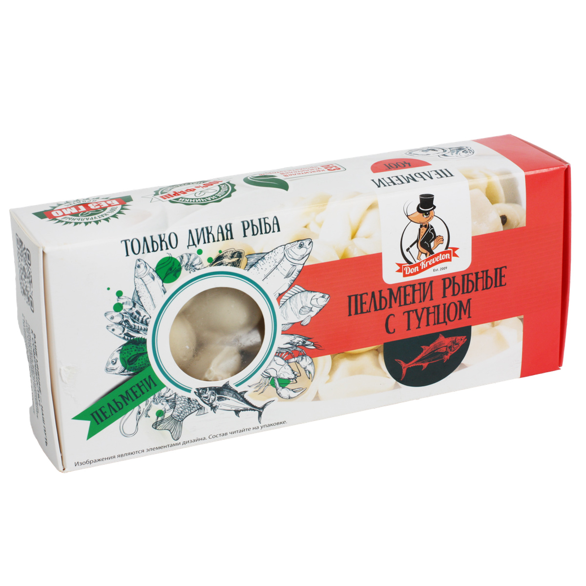 Пельмени рыбные с тунцом Don Kreveton 400г