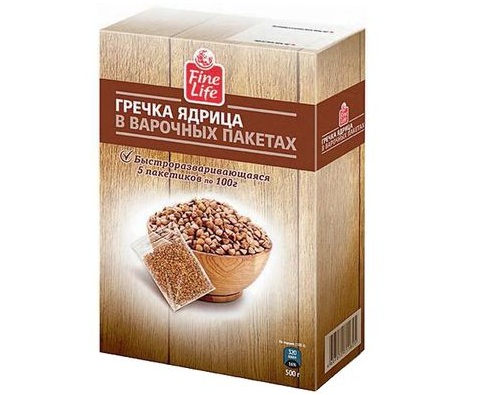 FINE LIFE греча быстрого приготовления в пакетах  5 X 80г