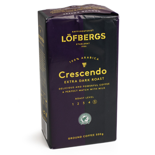 Lofbergs Crescendo кофе Лофбергс молотый очень сильной обжарки 500г