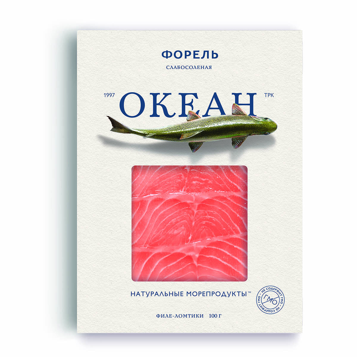 Филе форели слабой соли ломтики ОКЕАН 100г