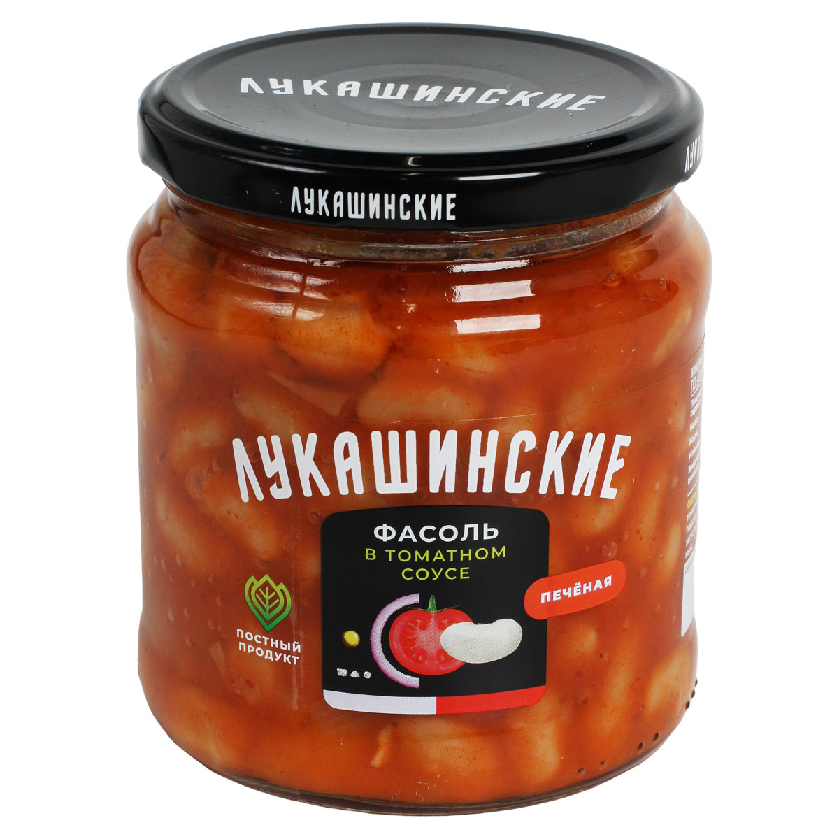 Лукашинские Фасоль в томатном соусе печеная 450г