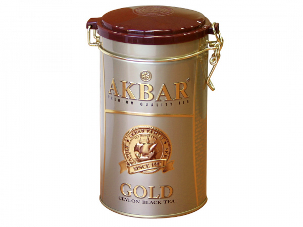 AKBAR GOLD чай АКБАР черный цейлонский среднелистовой байховый в банке 225г