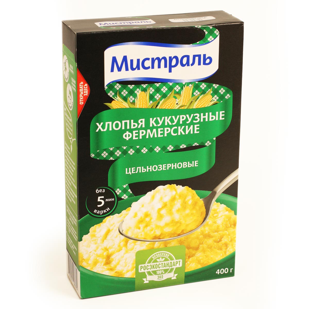 Мистраль хлопья кукурузные Фермерские 400г Мистраль хлопья кукурузные Фермерские 400г