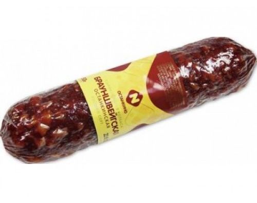 ОСТАНКИНО колбаса сырокопченая Брауншвейгская 250г 