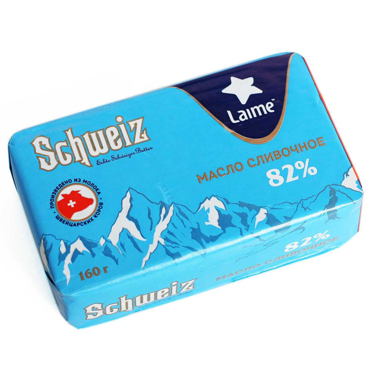 Schweiz Laime масло сливочное 82.5% 160г