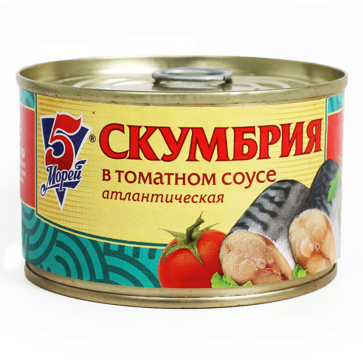Скумбрия атлантическая в томатном соусе 5 морей 250г Скумбрия атлантическая в томатном соусе 5 морей 250г