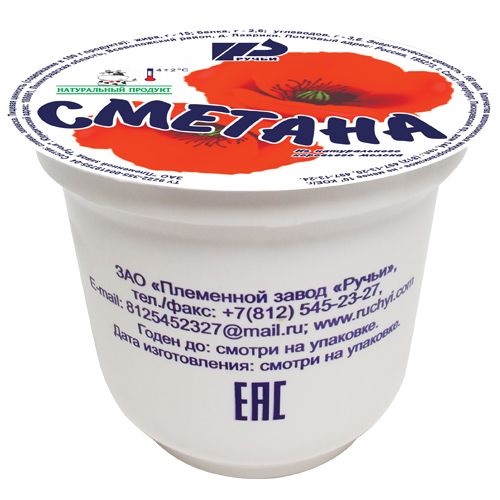Сметана 20% весовая ПЗ Ручьи