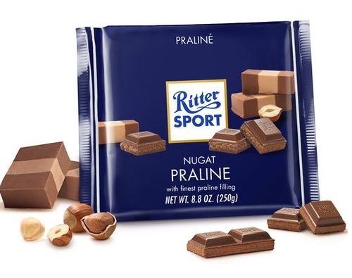 Риттер Спорт шоколад  Пралине молочный c начинкой 100г
