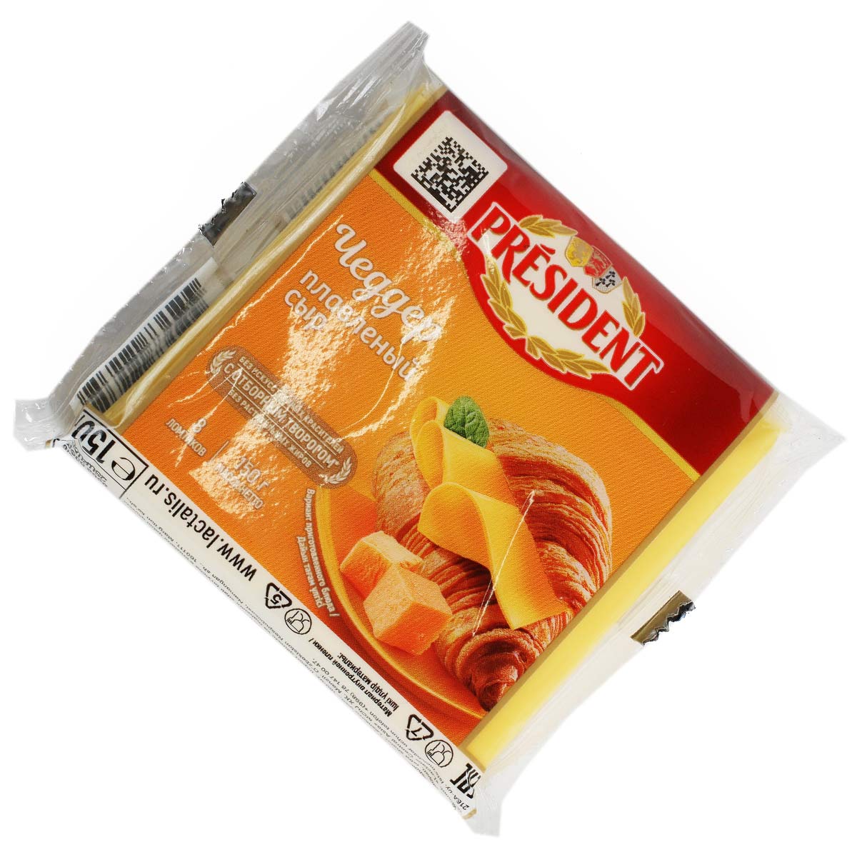 PRESIDENT сыр Президент Чеддер плавленый 45% 150г PRESIDENT сыр Президент Чеддер плавленый 45% 150г