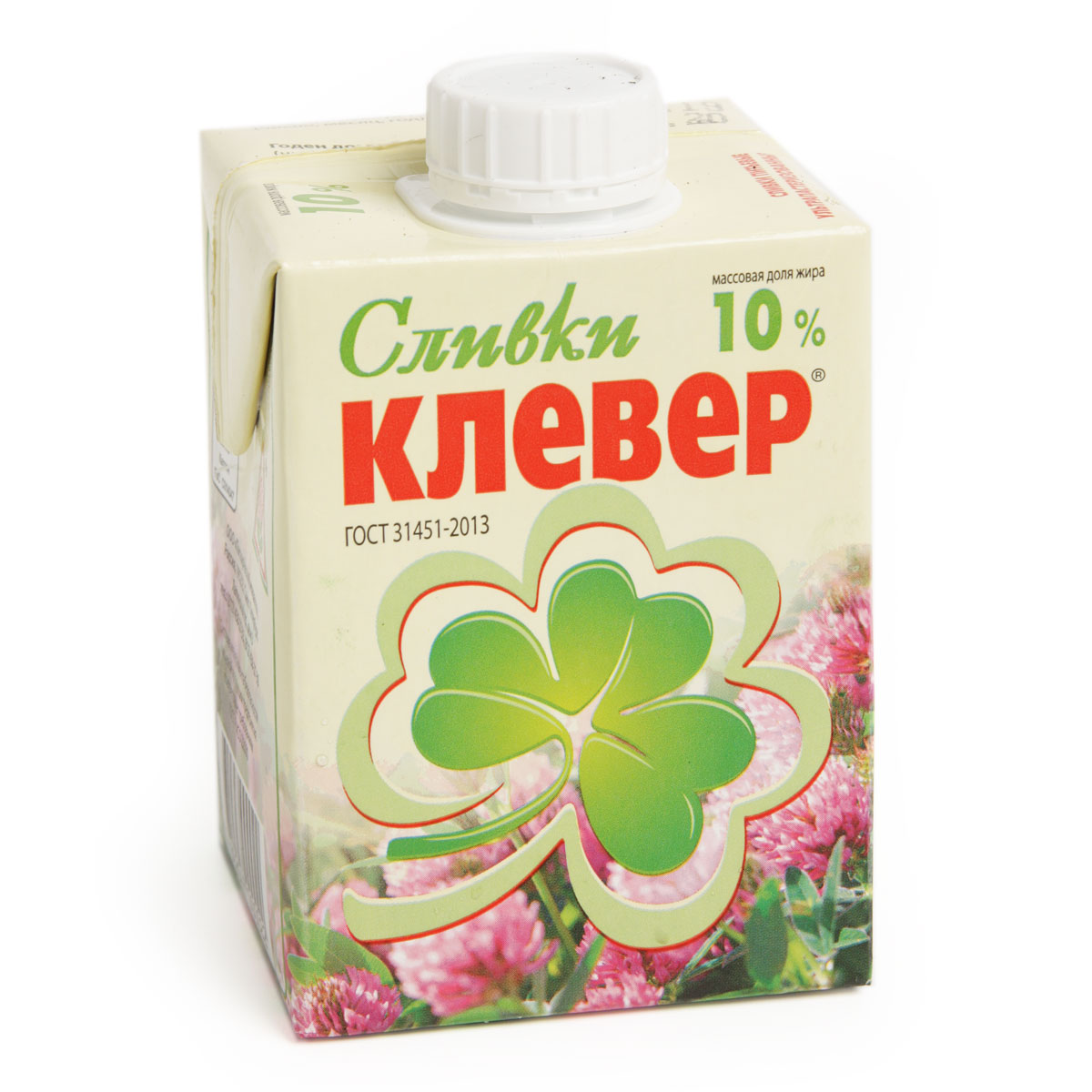 Сливки Клевер 10% Пискаревский МПЗ 0.5л Сливки Клевер 10% Пискаревский МПЗ 0.5л