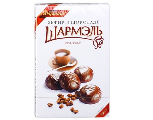 Шармэль Зефир в шоколаде кофейный Ударница 250г Шармэль Зефир в шоколаде кофейный Ударница 250г