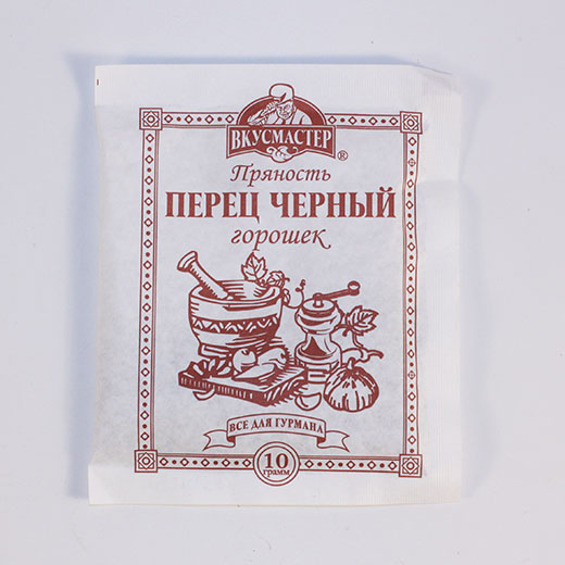 Перец черный горошек Вкусмастер 10г Перец черный горошек Вкусмастер 10г