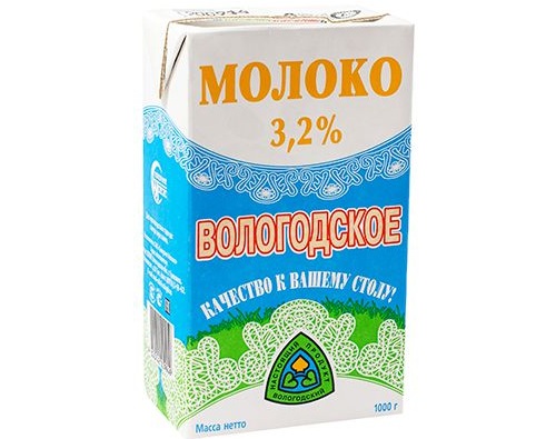 Вологодское Молоко 3,2 % 1л 