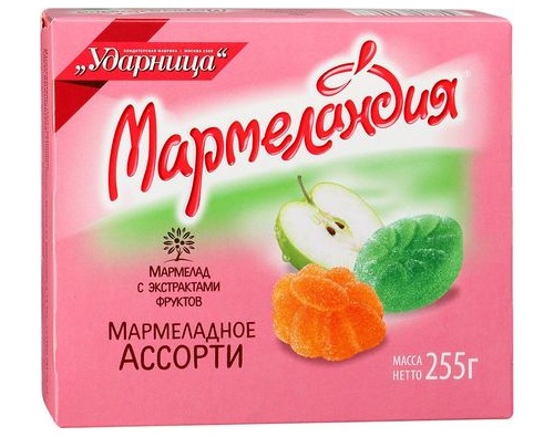 Мармеландия Мармеладное ассорти Ударница 250г