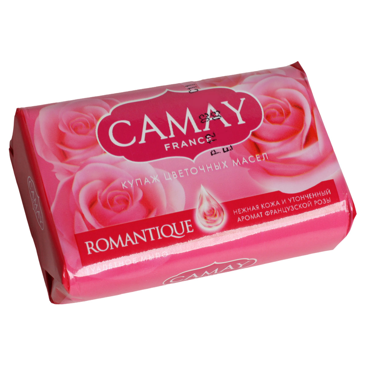 CAMAY Мыло туалетное купаж цветочных масел французкая роза 85г
