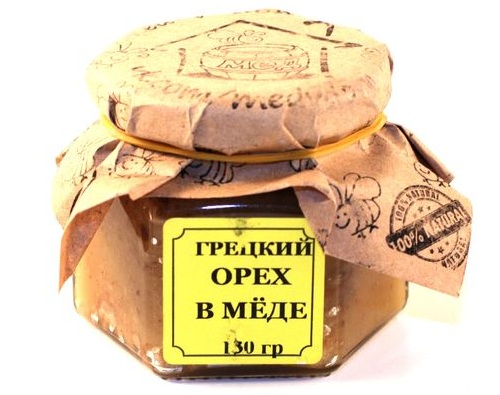 Грецкий орех протертый в меде 130 гр.