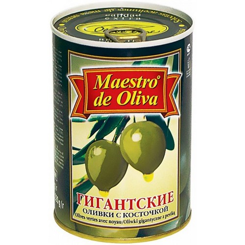MAESTRO DE OLIVA оливки гигантские с косточкой 425г