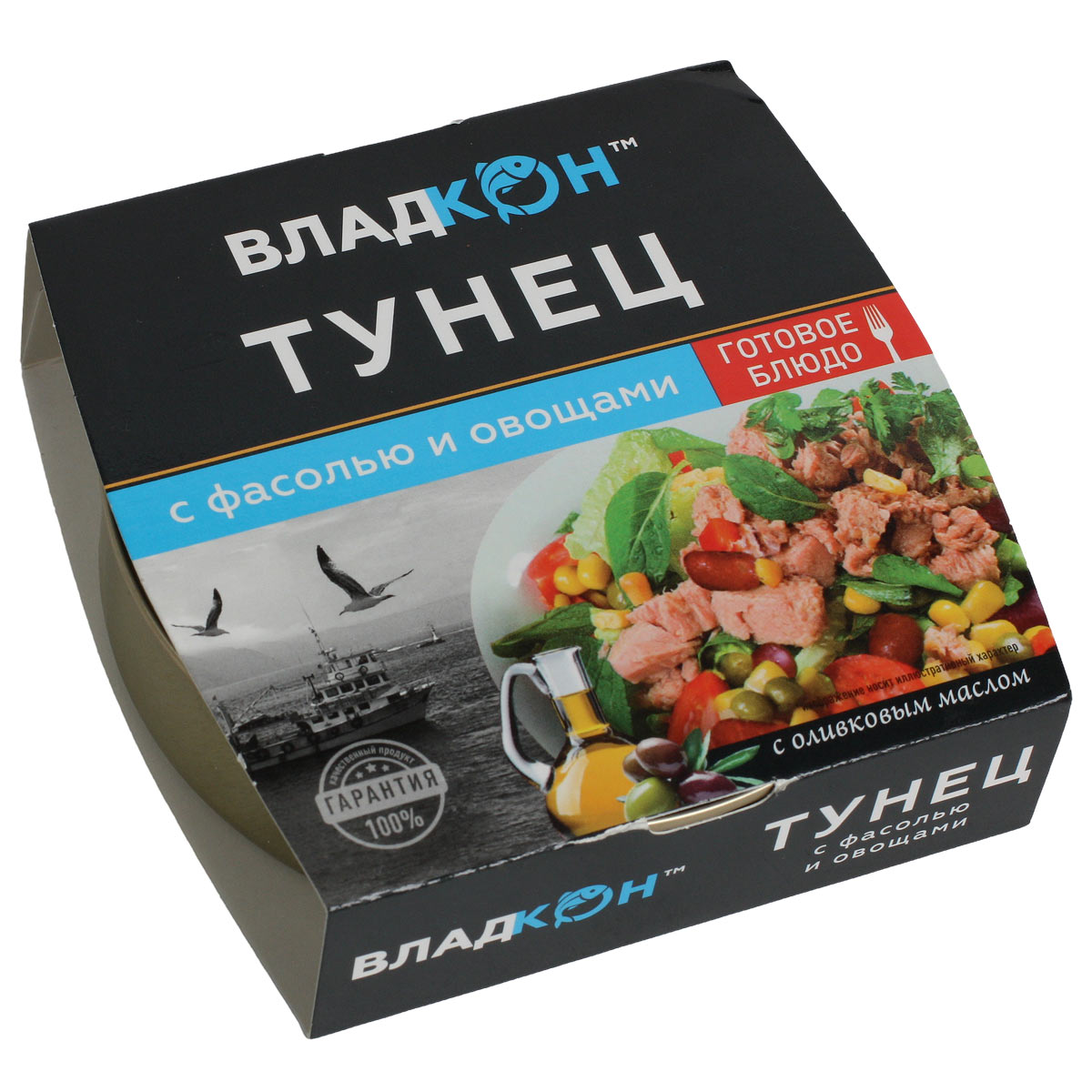 Тунец с фасолью и овощами с оливковым маслом Владкон 160г