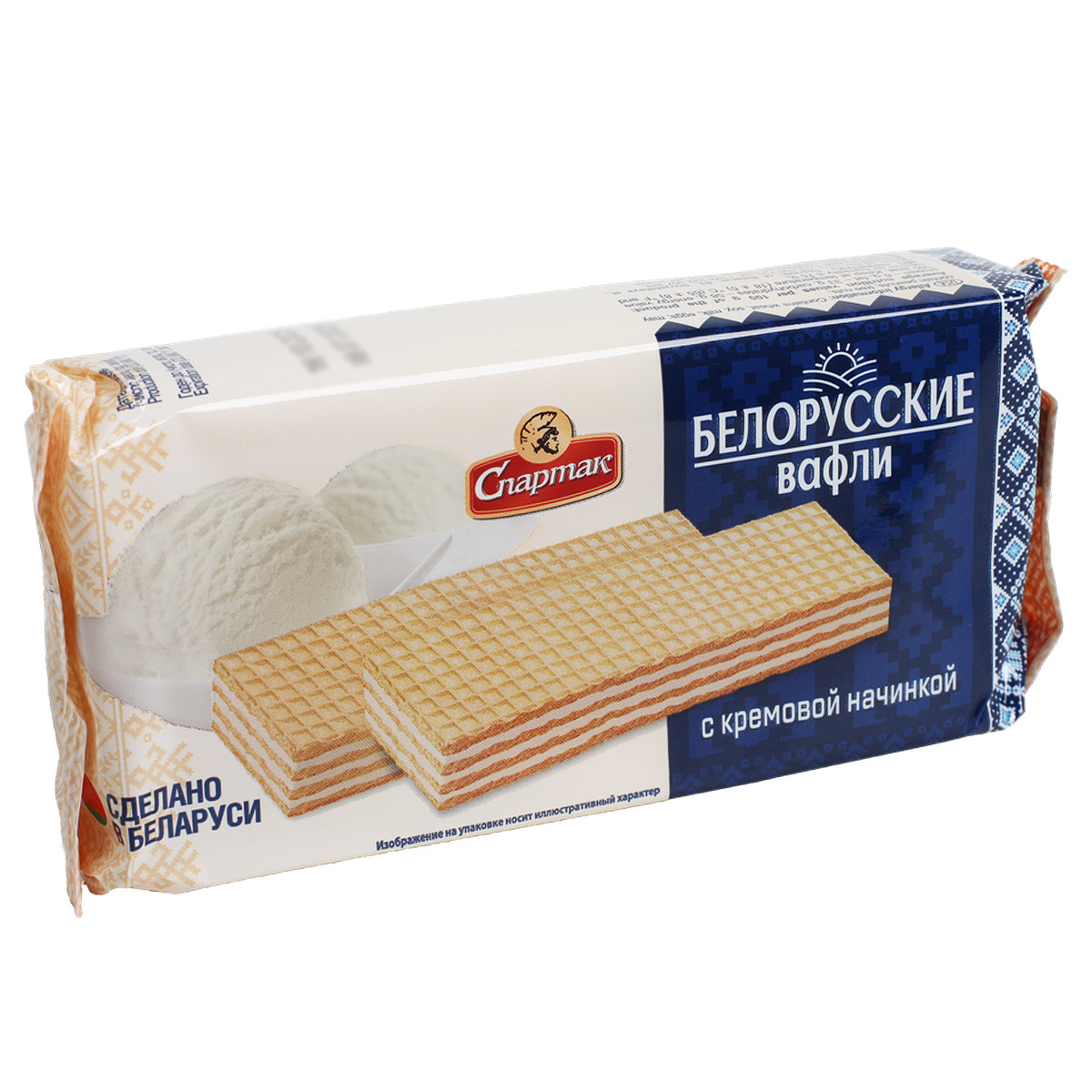 СПАРТАК Вафли с кремовой начинкой 72г