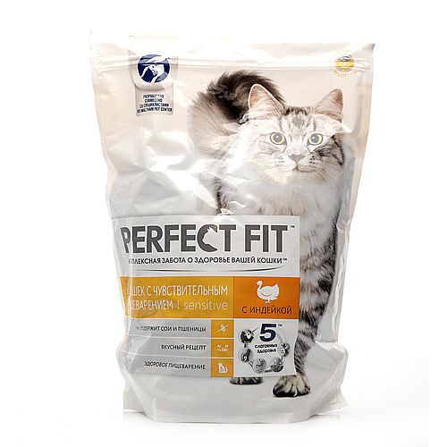 Perfect Fit д/кошек с чувств.пищевар. с индейкой, 1,2 кгг