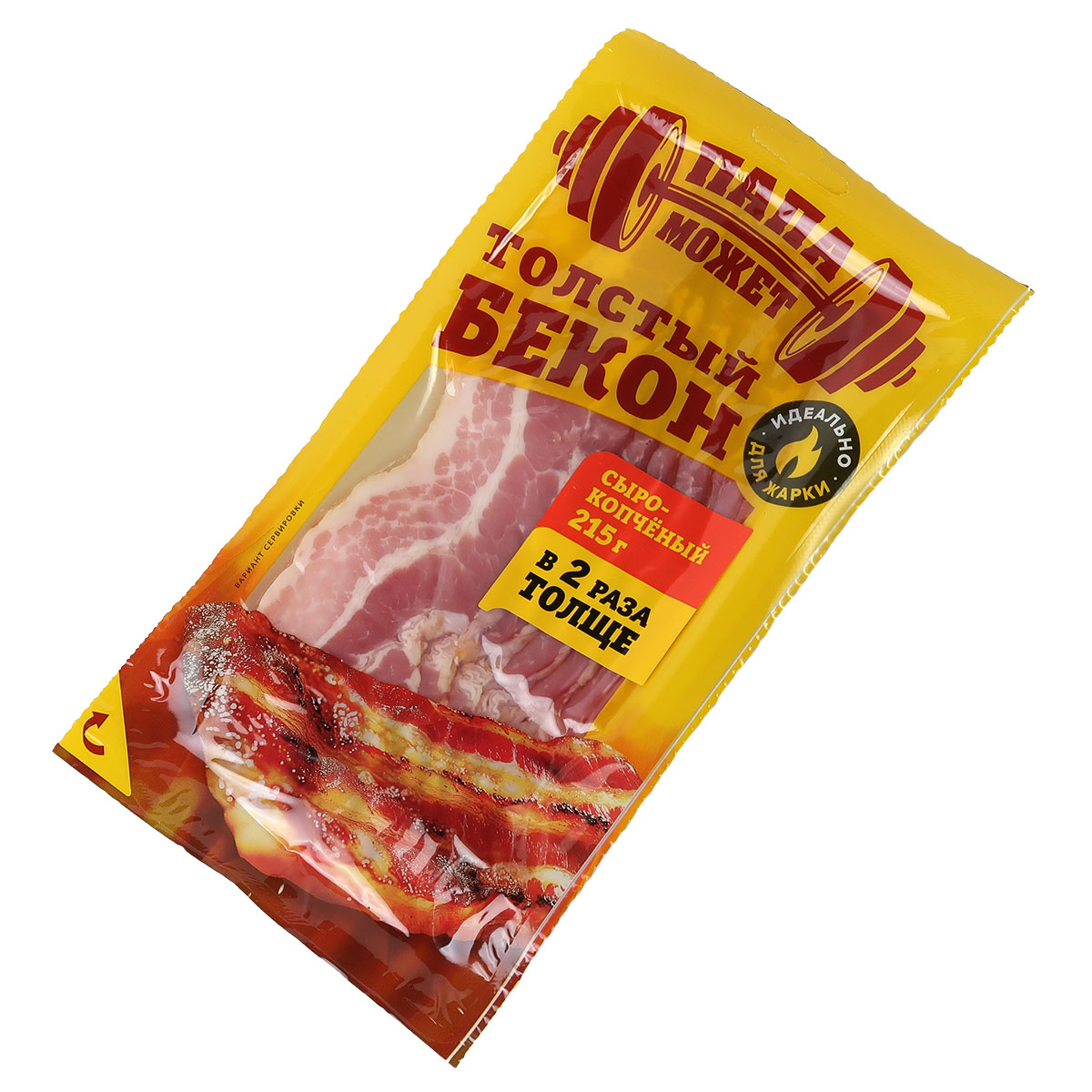 ПАПА МОЖЕТ Толстый бекон сырокопченый 215г Останкино