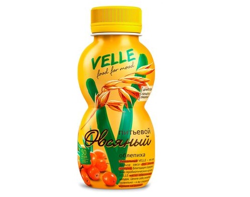 VELLE продукт био-овсяный питьевой облепиха 250г