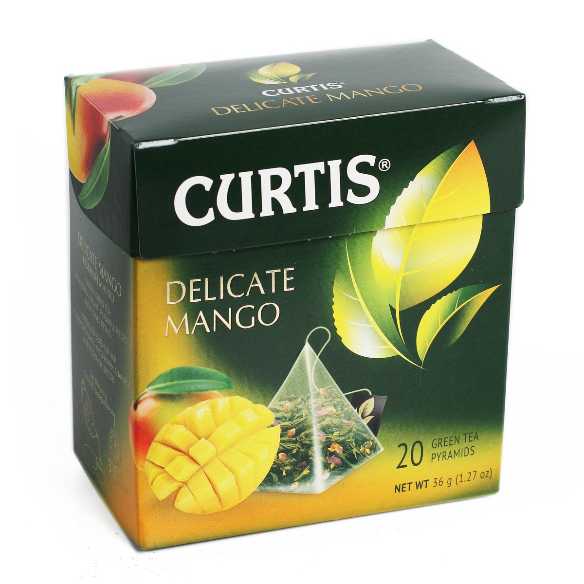 <b>CURTIS</b> <b>чай</b> зелёный Delicate <b>Mango</b> 20 пак. пирамидок 36г.