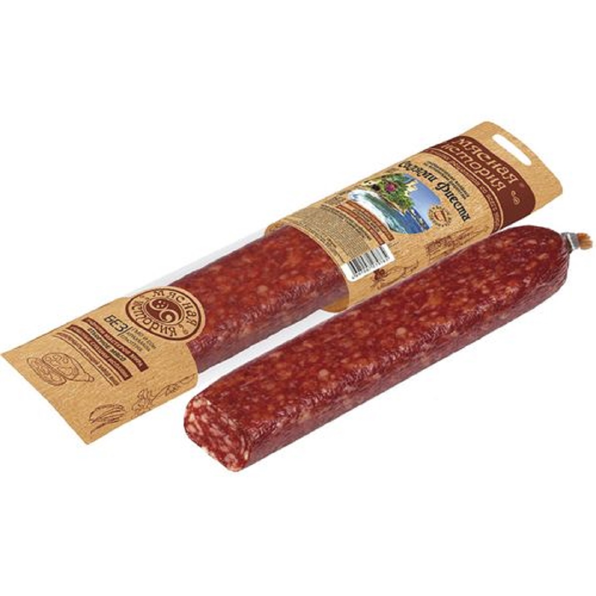 Колбаса Иней Салями Фиеста сырокопченая 200г