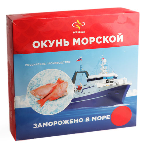 Окунь замороженный морской коробка 3кг