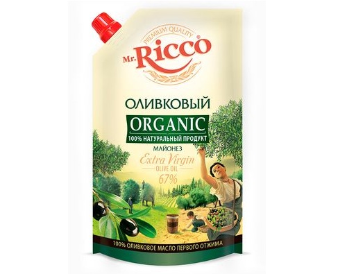 MR.RICCO майонез оливковый Organic 67% 400мл MR.RICCO майонез оливковый Organic 67% 400мл