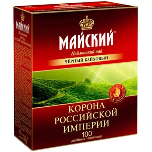 Майский чай черный Корона Росийской Империи 100пакХ2г Майский чай черный Корона Росийской Империи 100пакХ2г