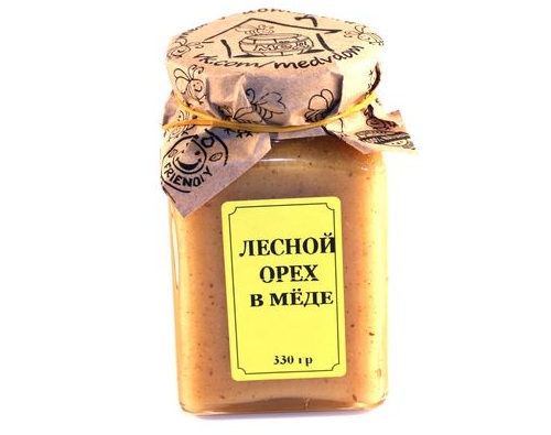 Лесной орех протертый в меде 330 гр.