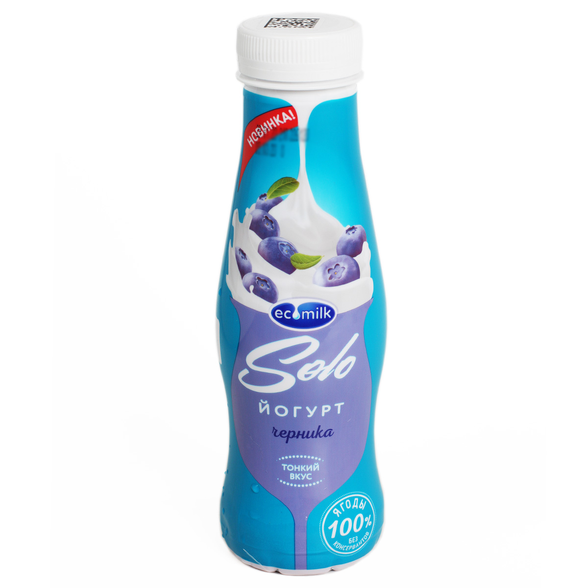 Solo йогурт питьевой Черника Ecomilk 2.8% 290г