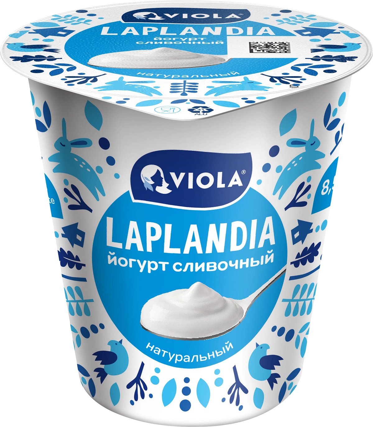 Сливочный йогурт натуральный ЛАПЛАНДИЯ VIOLA 8.5% 260г Сливочный йогурт натуральный ЛАПЛАНДИЯ VIOLA 8.5% 260г