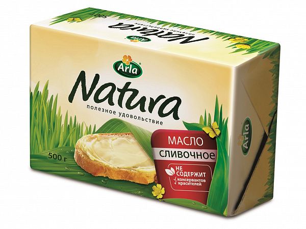 Арла Натура Масло Arla Natura сливочное 82.5% 500г 