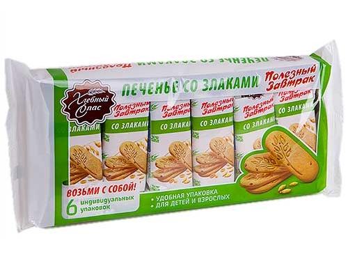 Хлебный спас, печенье со злаками, без пальмового масла, 192 гр.