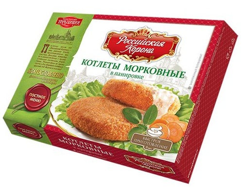 РОССИЙСКАЯ КОРОНА Котлеты  морковные в панировке , 300 г