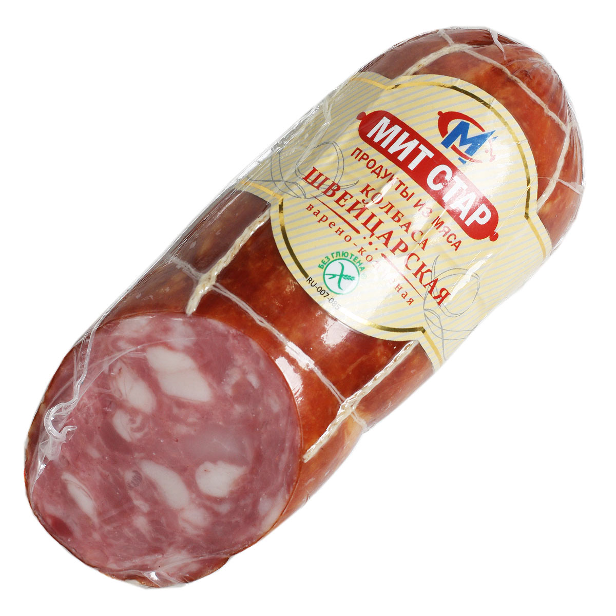 Колбаса Швейцарская варено-копченая Мит Стар 400г