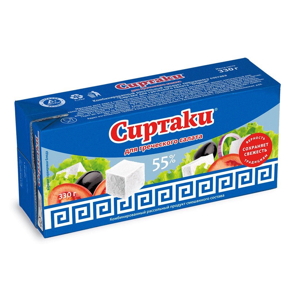 СИРТАКИ сыр для греческого салата Original 55% 330г СИРТАКИ сыр для греческого салата Original 55% 330г