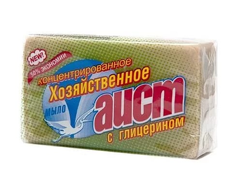Аист мыло хозяйственное с глицерином 150г