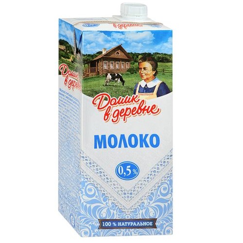 ДОМИК В ДЕРЕВНЕ молоко ультрапастеризованное нежирное 0.5% 950г ДОМИК В ДЕРЕВНЕ молоко ультрапастеризованное нежирное 0.5% 950г